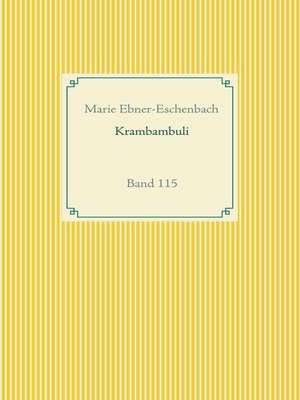 cover image of Krambambuli